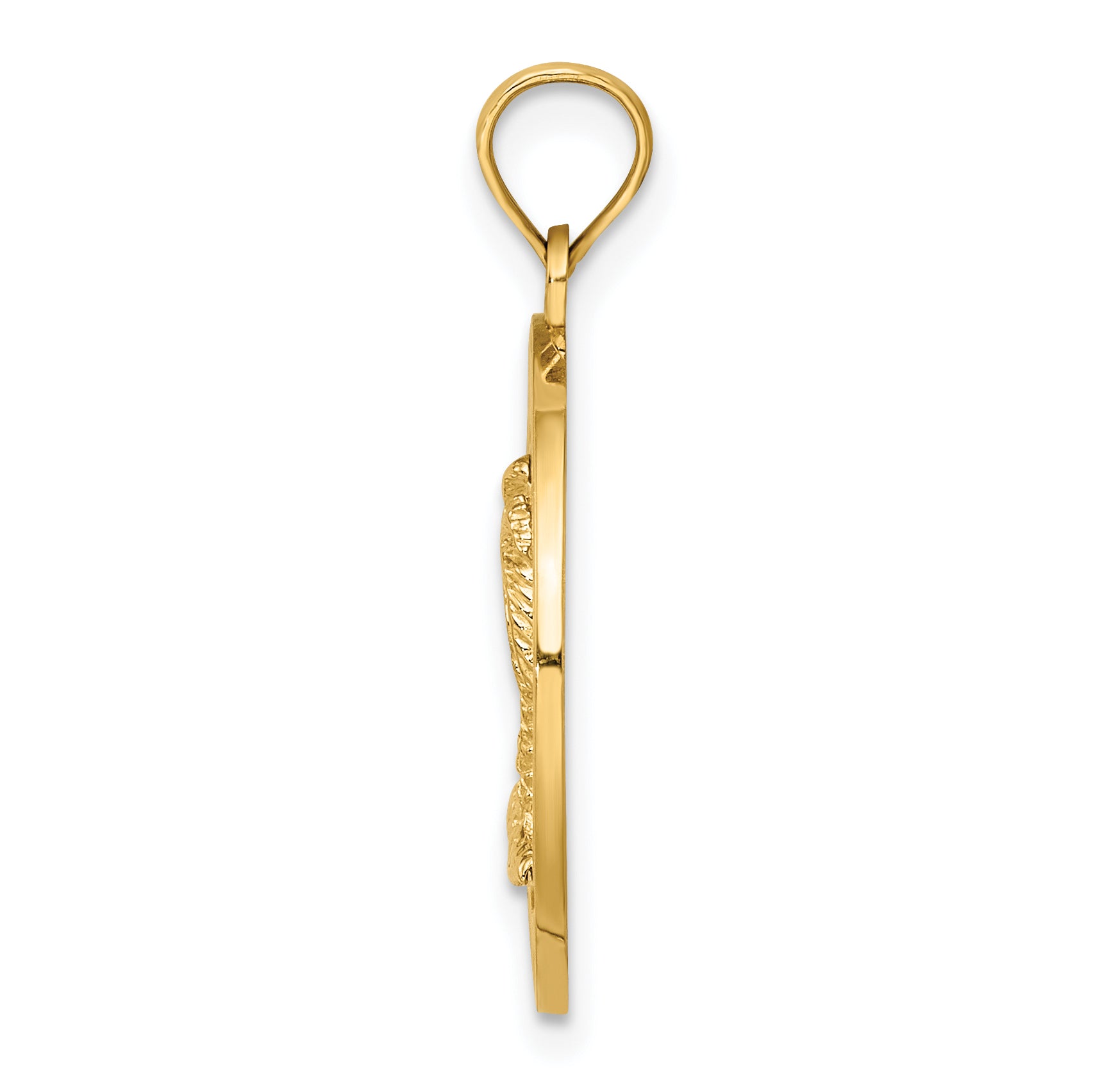 14K FLORIDA w/Palm Tree  Circle Charm Secondary image
