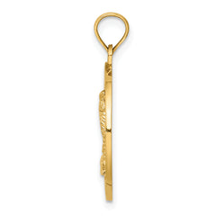14K FLORIDA w/Palm Tree  Circle Charm