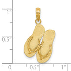 14K TURKS AND CAICOS Double Flip-Flop Charm