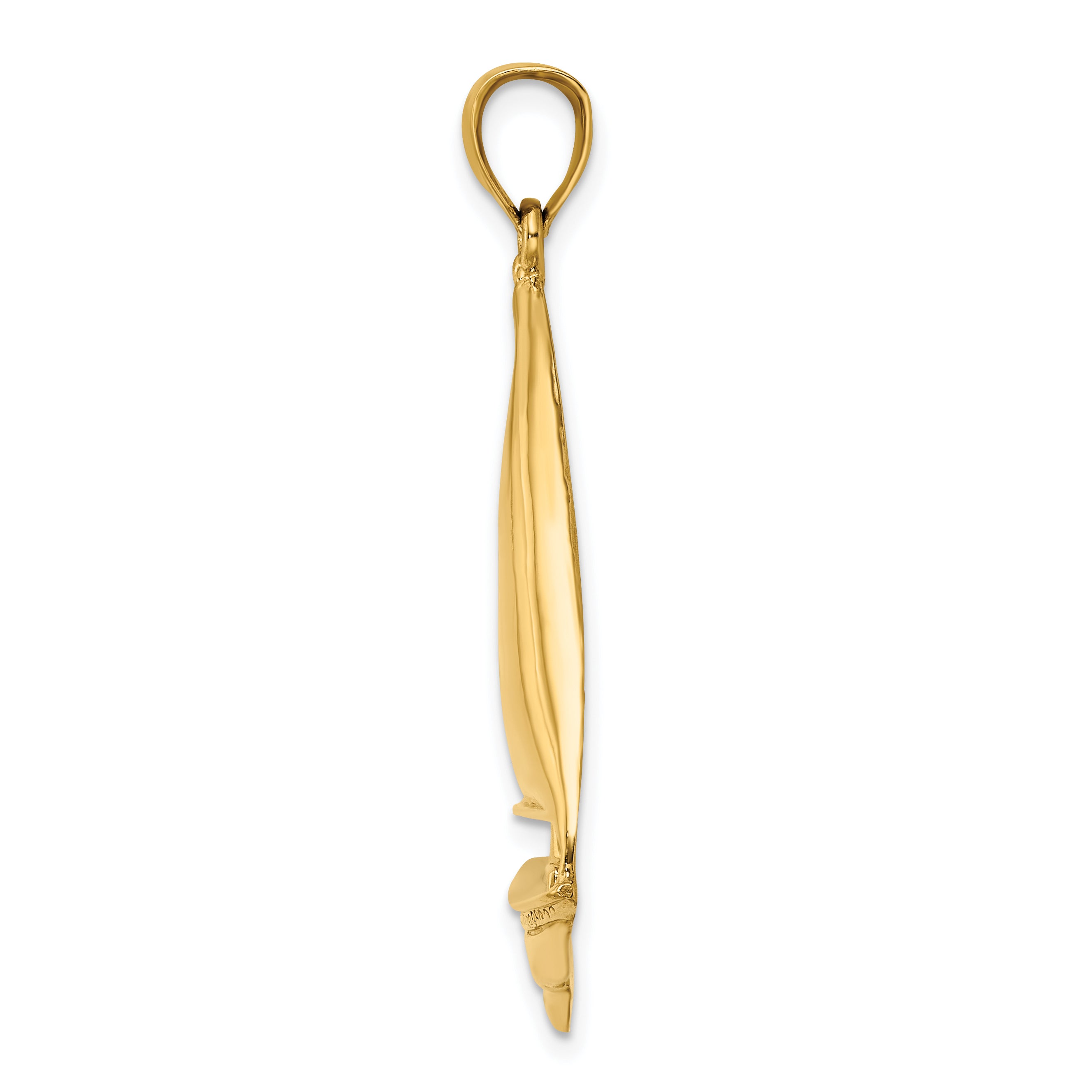 14K Polished Sailboat Charm Secondary image