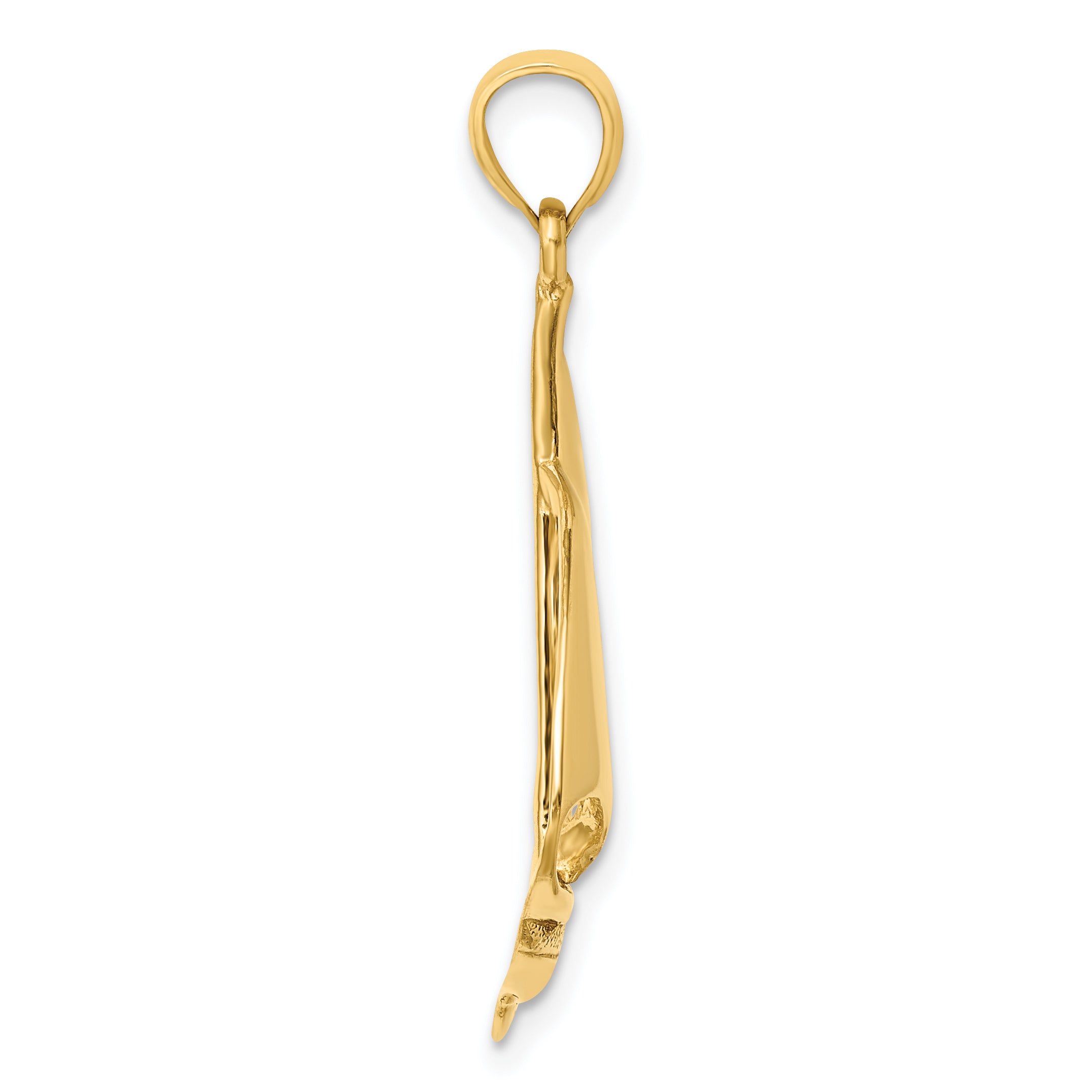 14K Polished Sailboat Charm
