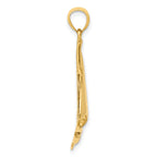 14K Polished Sailboat Charm