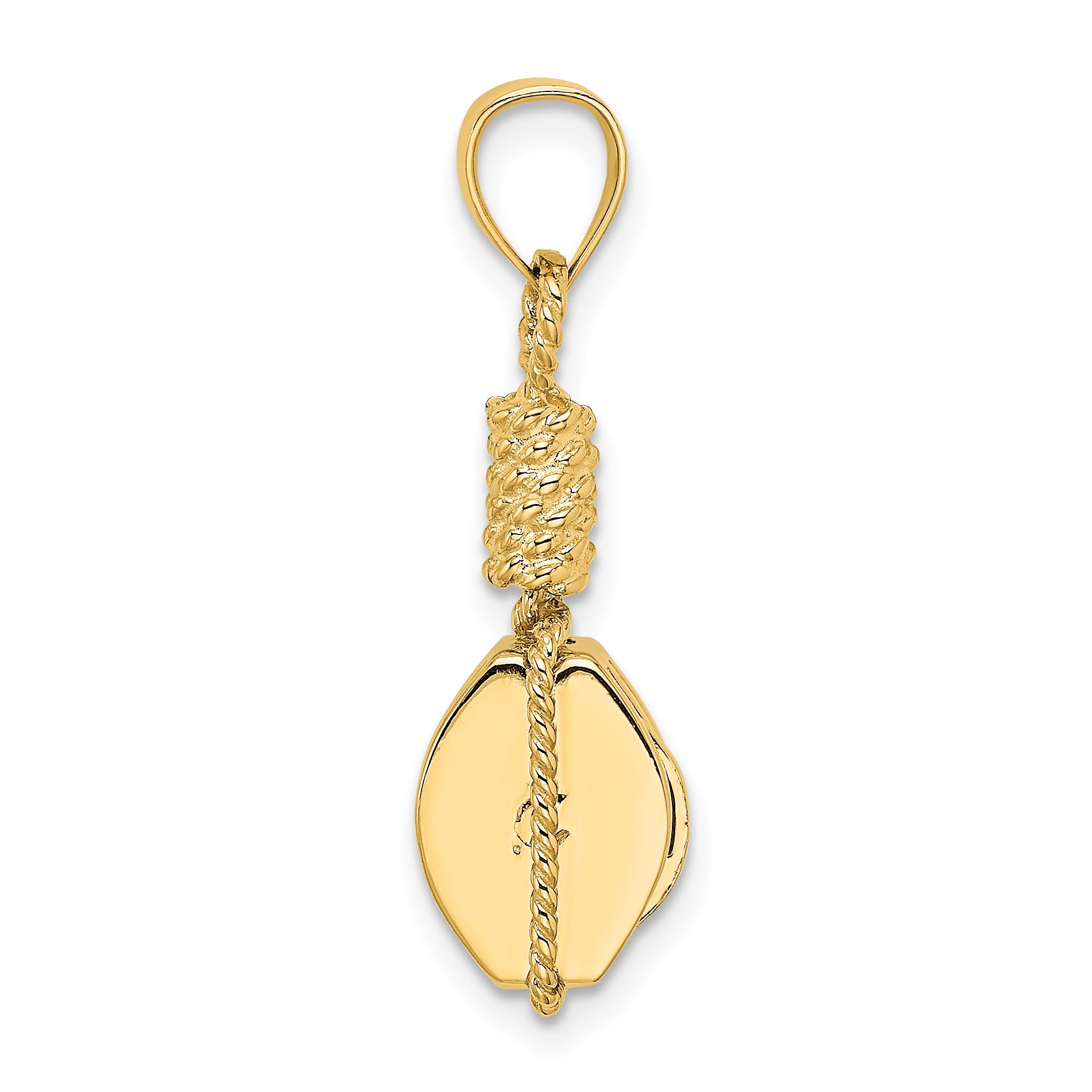 14K 3D Block Mariners Pulley Charm Secondary image