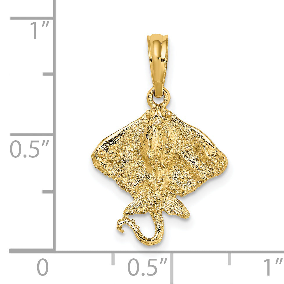 14K Stingray Charm
