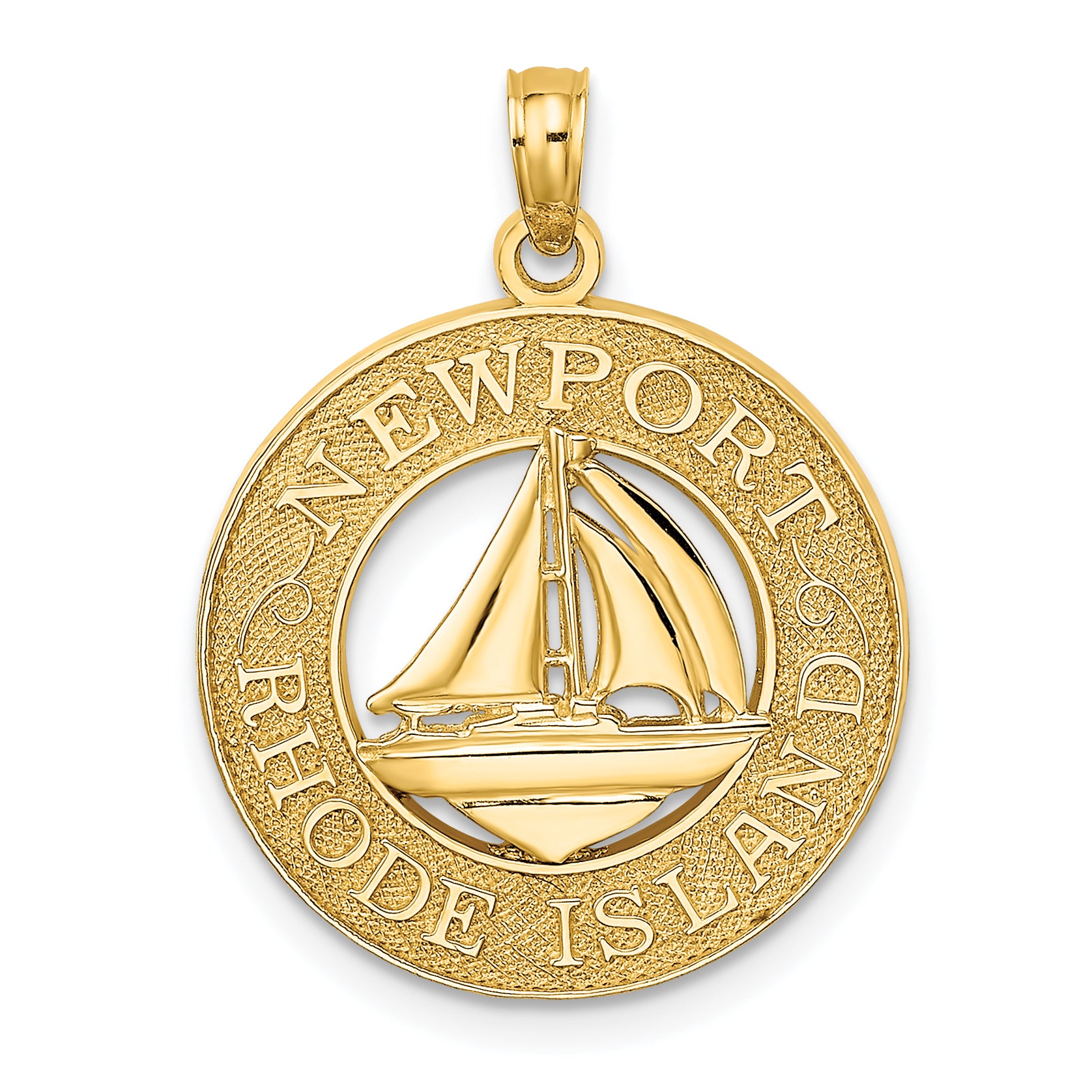 14K NEWPORT RHODE ISLAND w/ Sailboat Charm