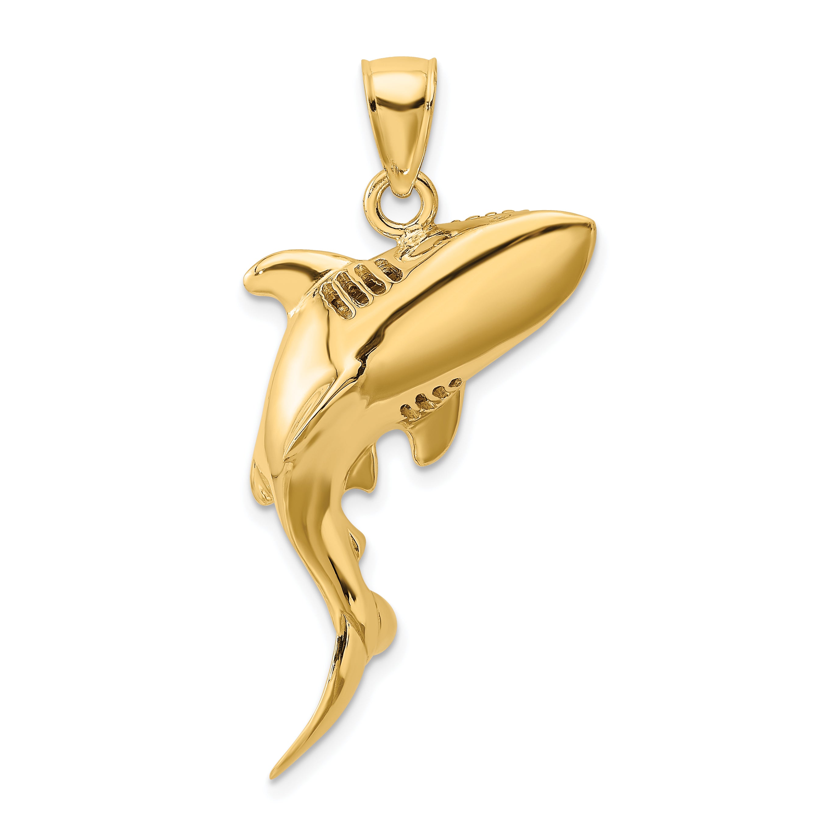 14K 3-D Polished Shark Charm Main image