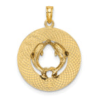 14K KENNEBUNKPORT ME Dolphins Charm