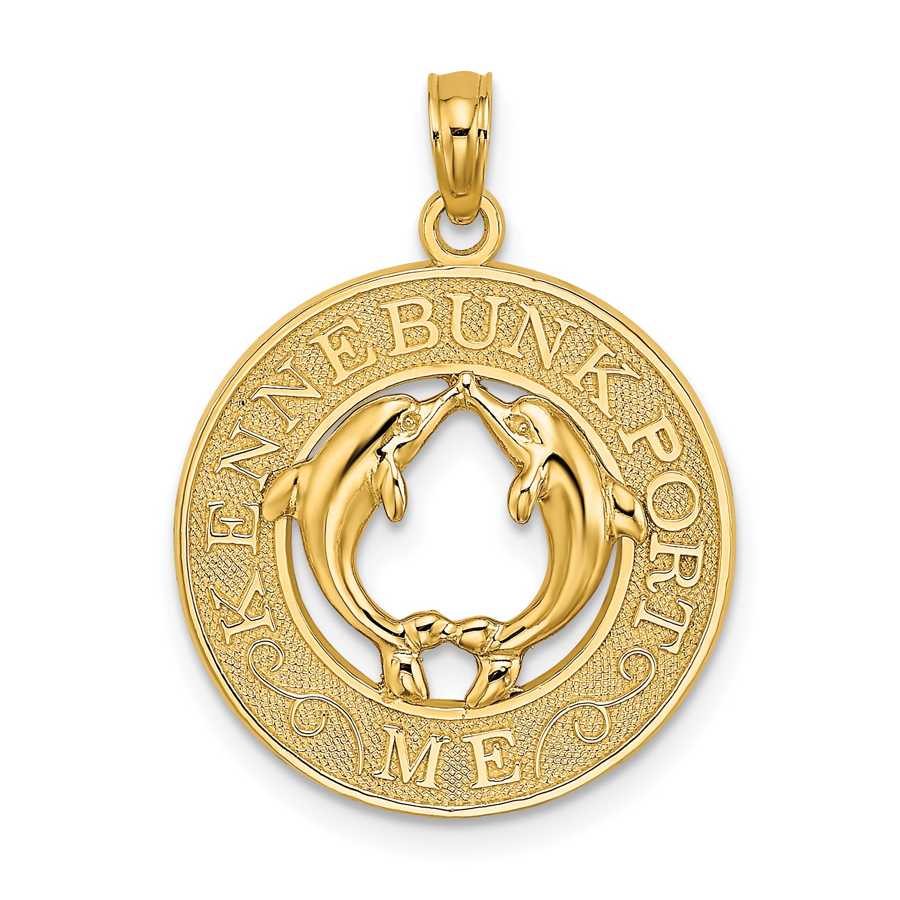 14K KENNEBUNKPORT ME Dolphins Charm Main image
