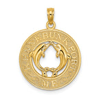 14K KENNEBUNKPORT ME Dolphins Charm