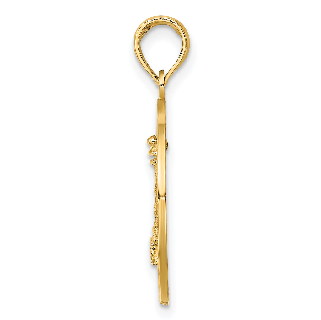 14K SAINT AUGUSTINE w/Lighthouse Circle Charm