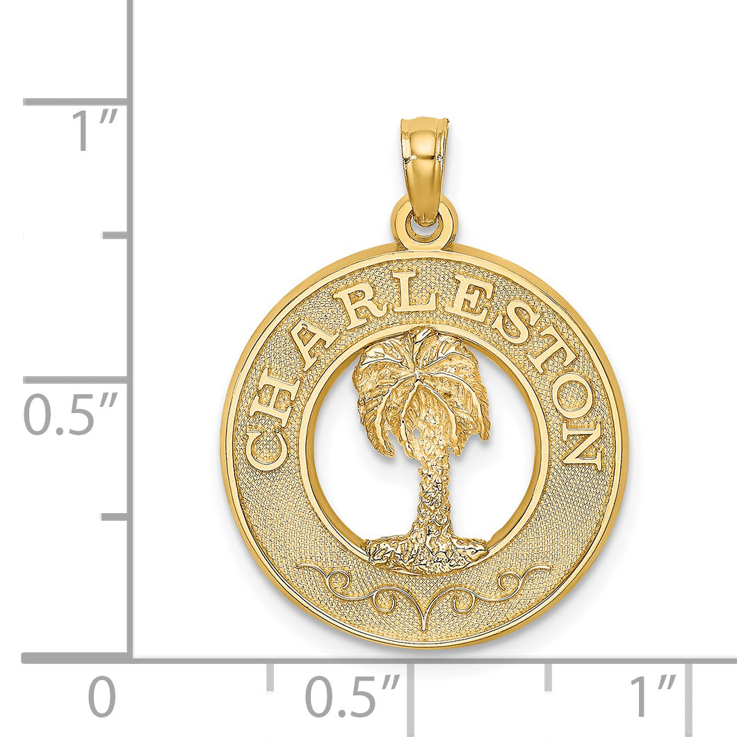 14K CHARLESTON Palm Tree Charm