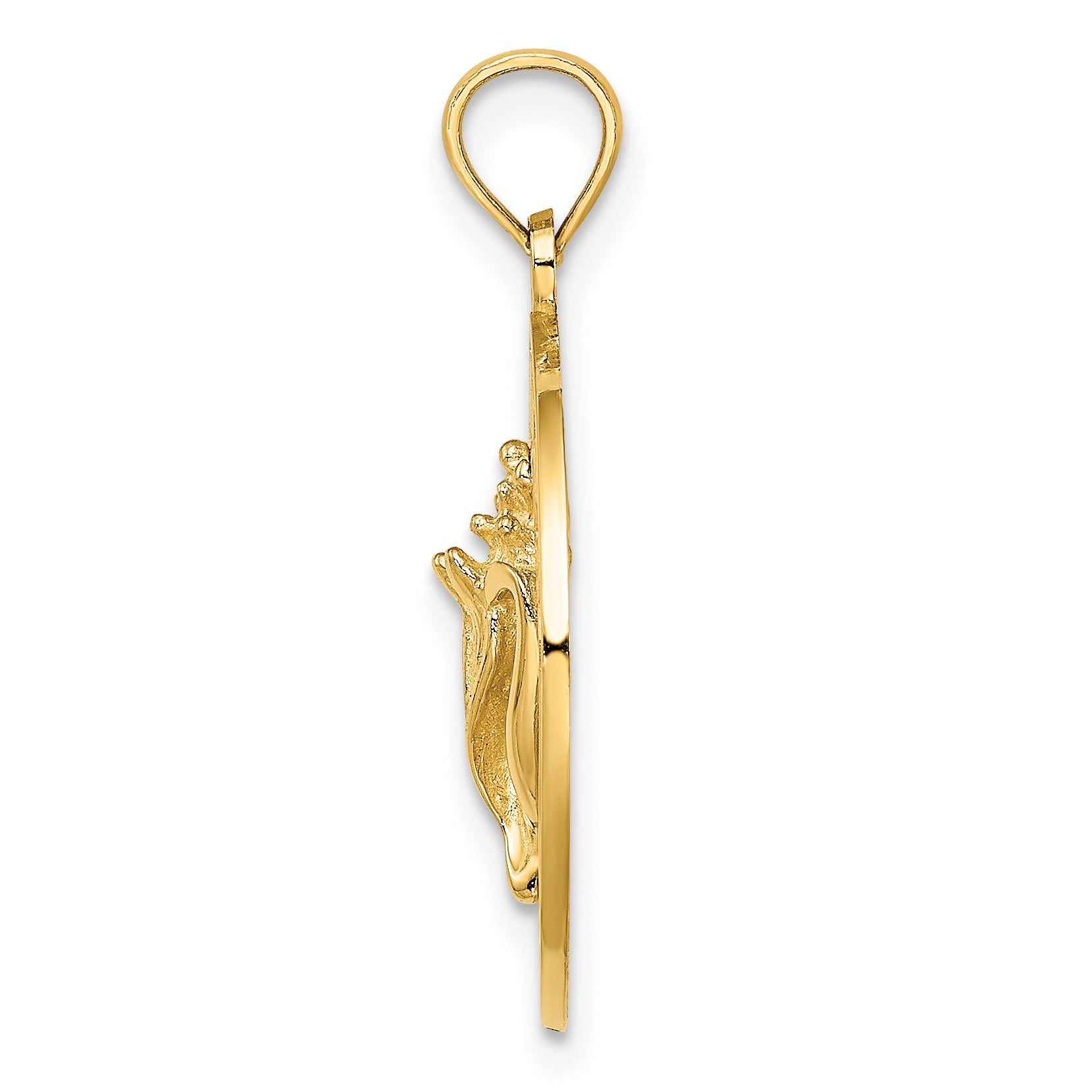 14K JAMAICA Circle w/ Conch Shell Charm Secondary image
