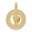14K JAMAICA Circle w/ Conch Shell Charm