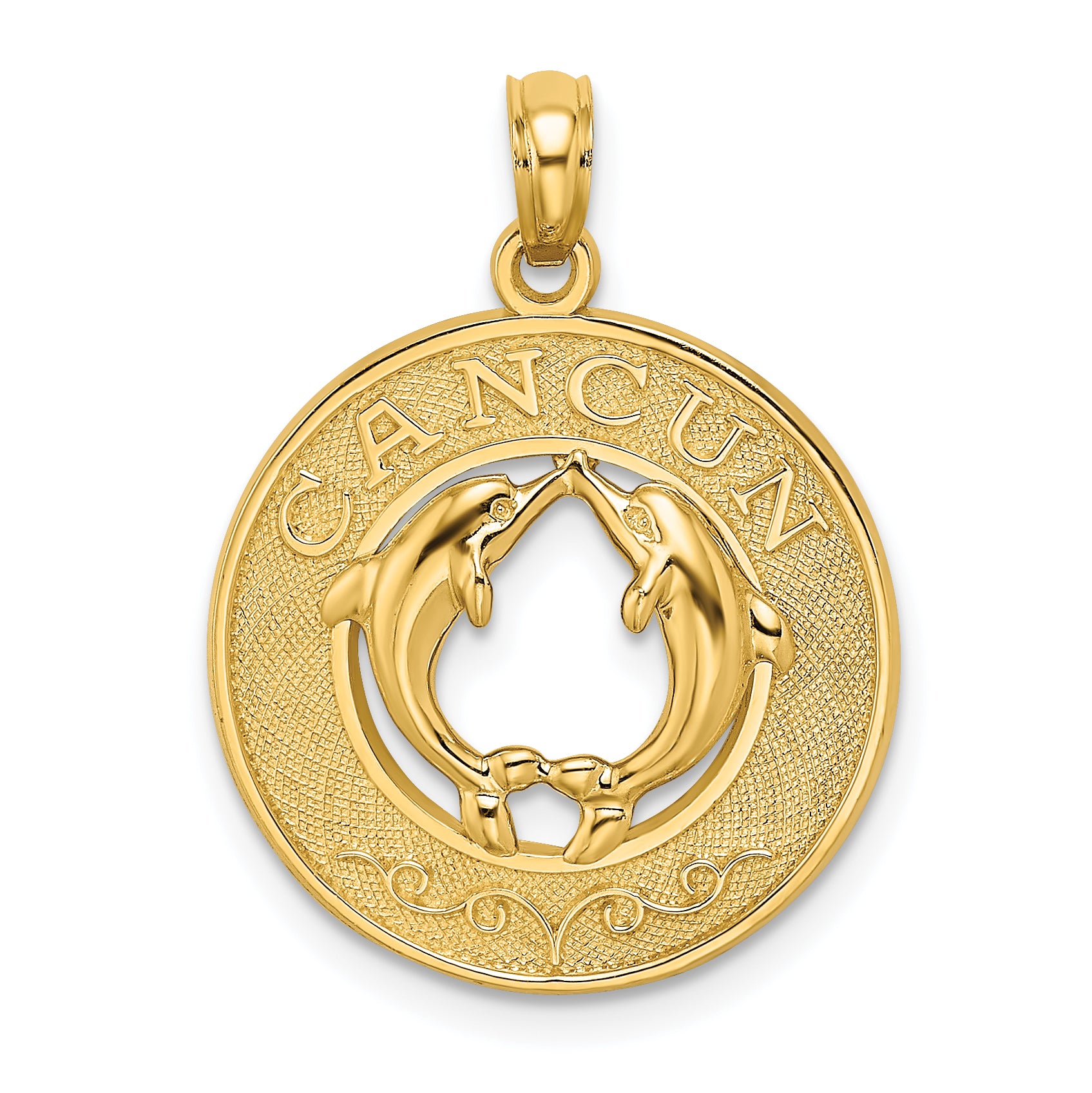 14K CANCUN w/Dolphin Circle Charm Main image