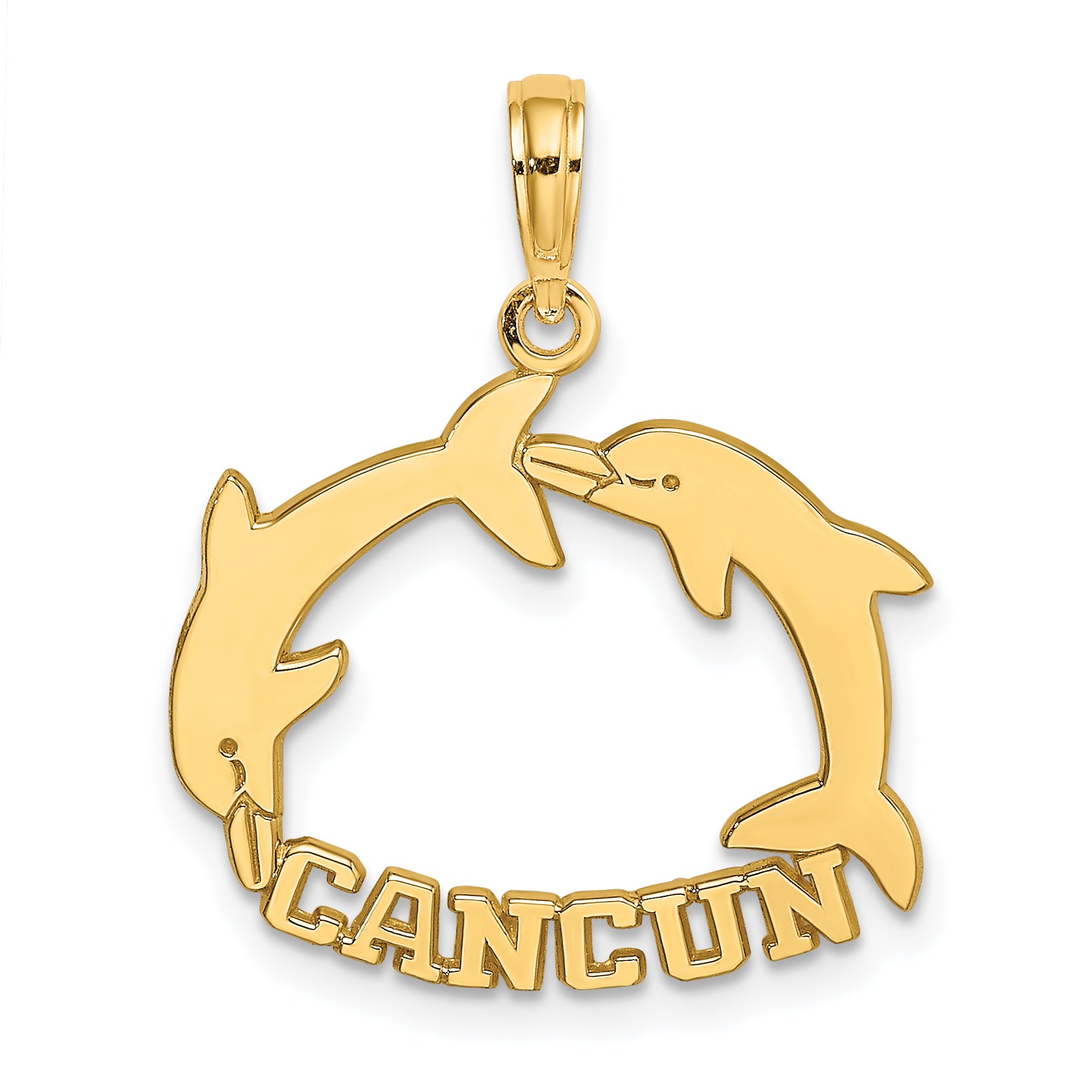 14K CANCUN w/ Double Jumping Dolphin Charm Main image