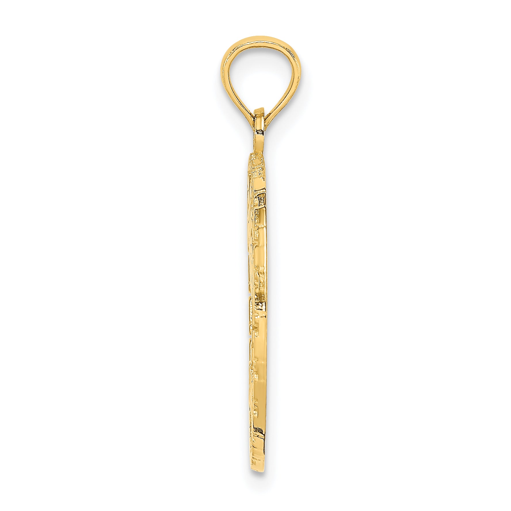 14K BAHAMAS Palm Tree Round Charm Secondary image
