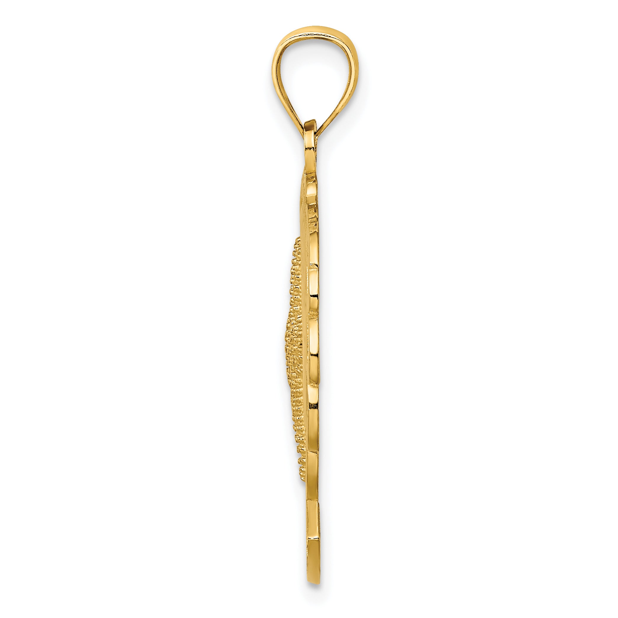 14K FLORIDA Starfish and Dolphin Wave Charm