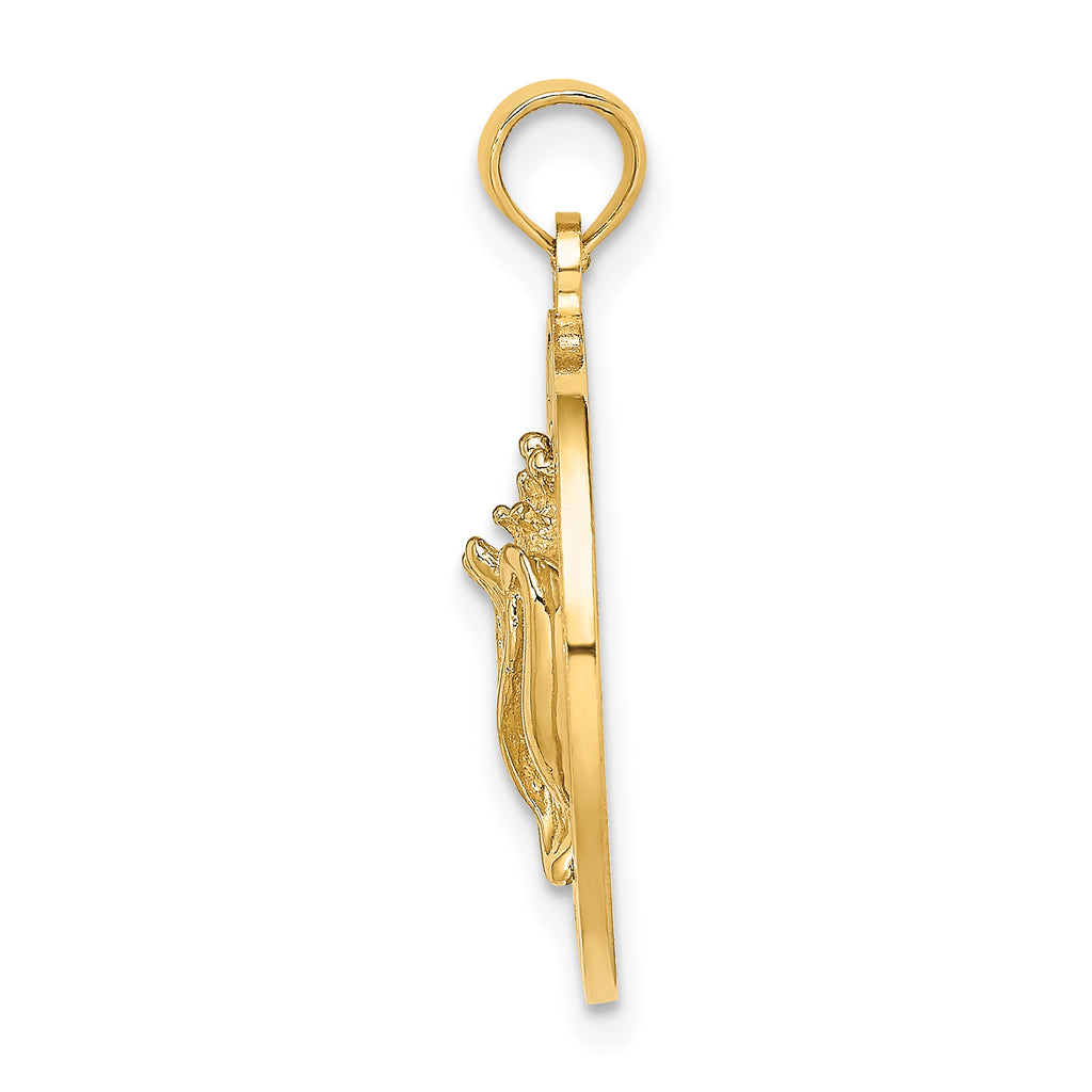 14K BAHAMAS  W/Conch Shell Circle Charm