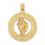 14K BAHAMAS  W/Conch Shell Circle Charm