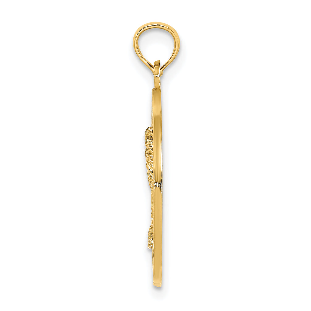 14K KEY WEST w/Palm Tree Circle Charm