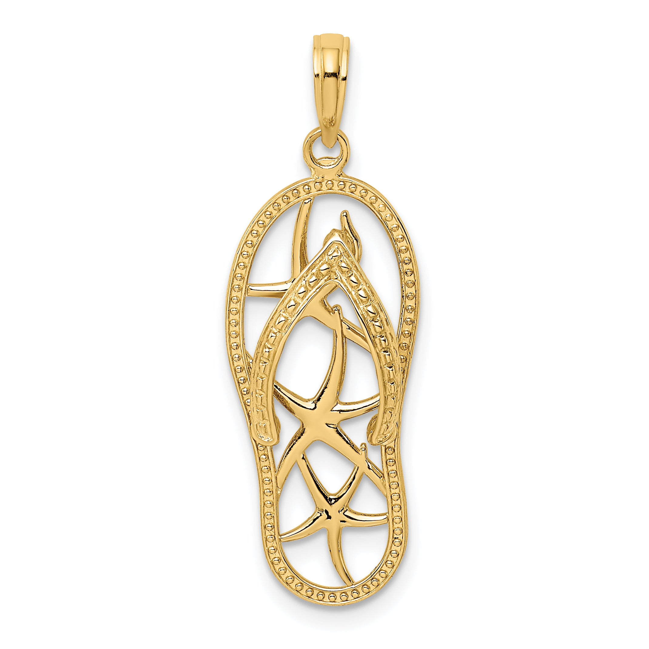 14K Multi Starfish Flip-Flop Charm Main image