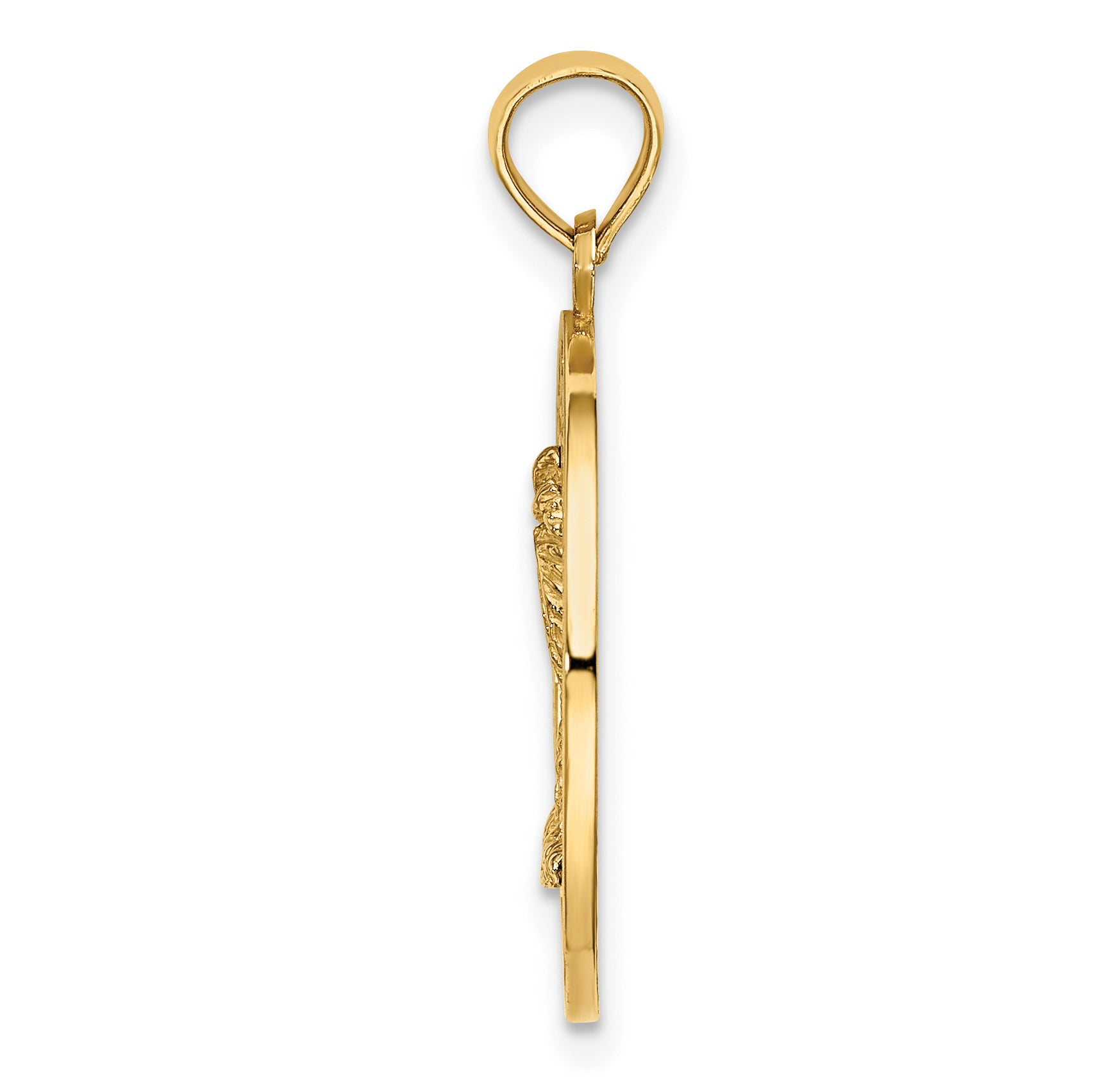 14K TURKS AND CAICOS w/ Palm Tree Circle Charm Secondary image