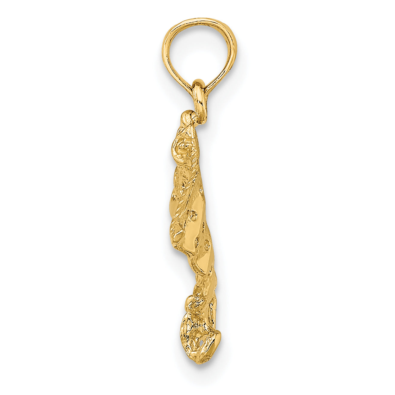 14K Spotted Eagle Ray with Holes Charm Secondary image