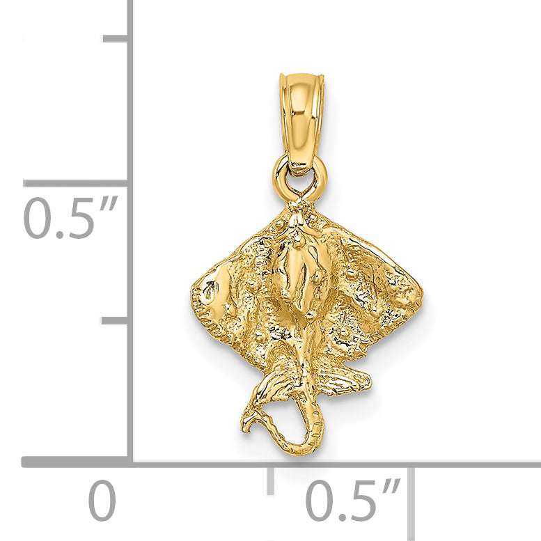 14K Stingray Charm