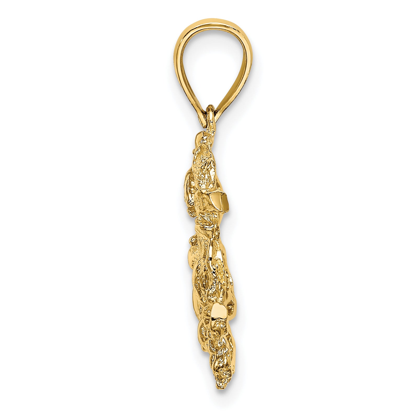 14K Textured Crab Charm Secondary image