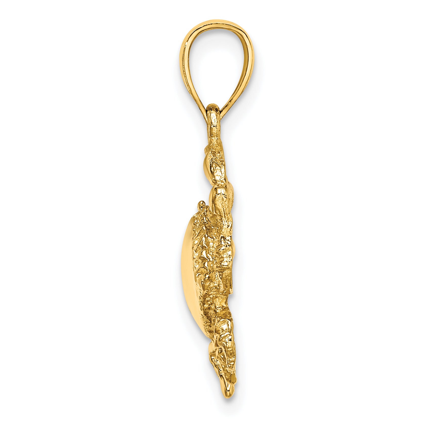 14K Crab Charm Secondary image