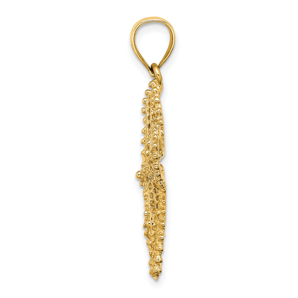 14K Starfish Pierced Charm