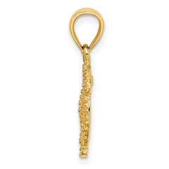 14K Starfish on Sand Dollar Charm