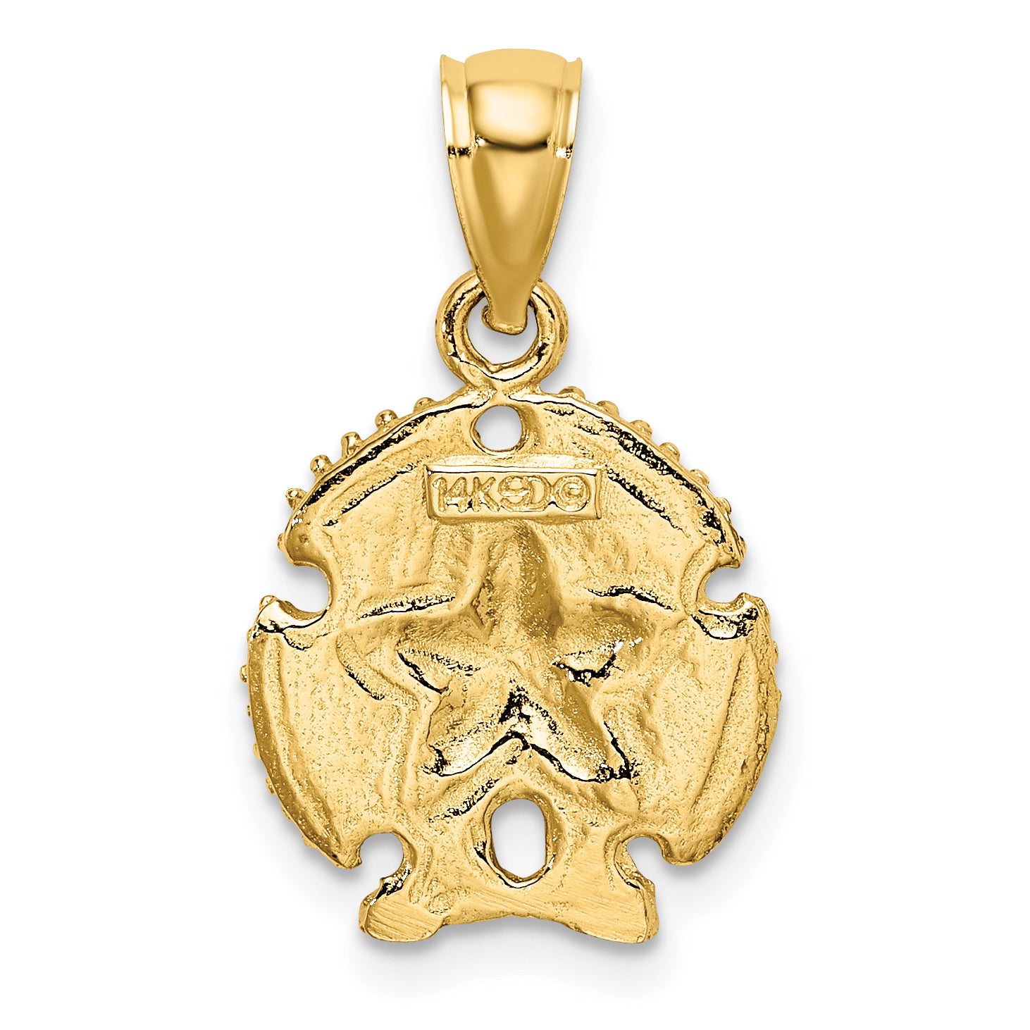 14K Starfish on Sand Dollar Charm