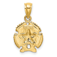 14K Starfish on Sand Dollar Charm
