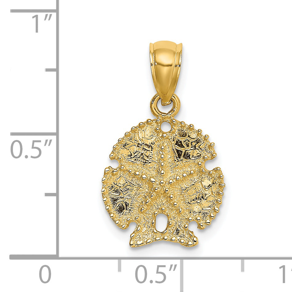 14K Starfish on Sand Dollar Charm