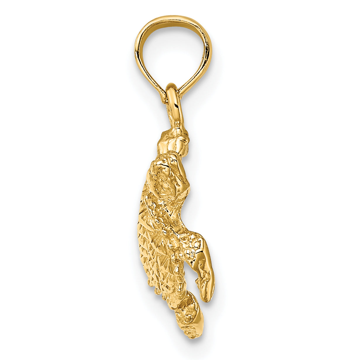 14K Sea Turtle with Tail Charm Secondary image