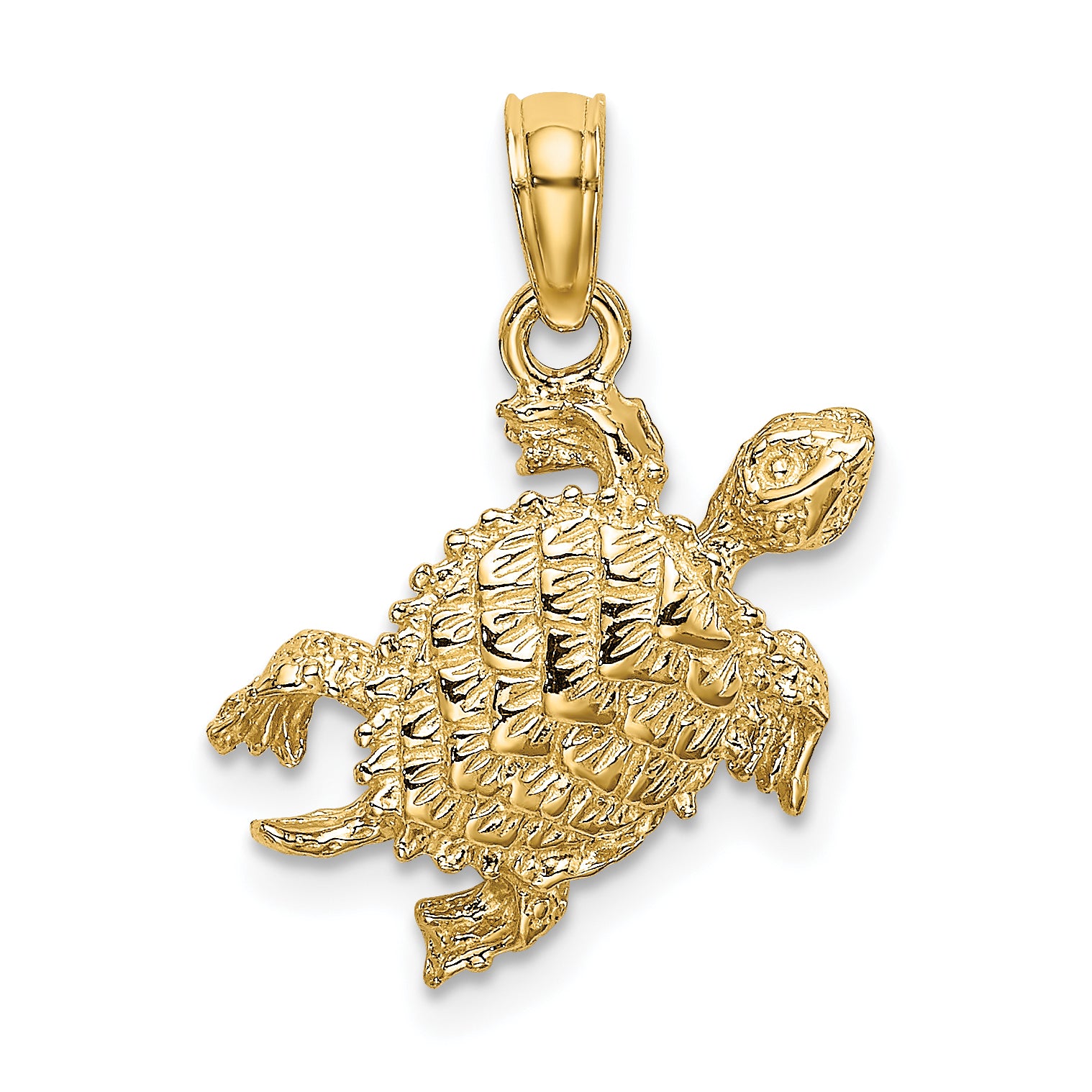 14K Sea Turtle with Tail Charm Main image