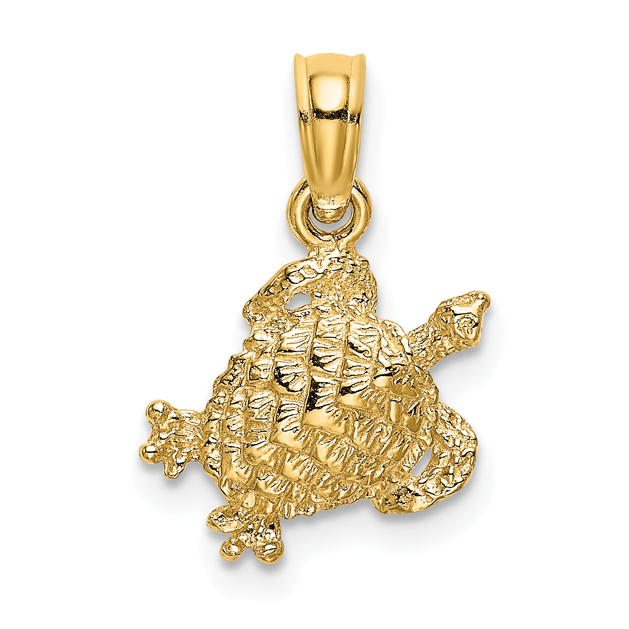 14K Textured Sea Turtle Charm Main image