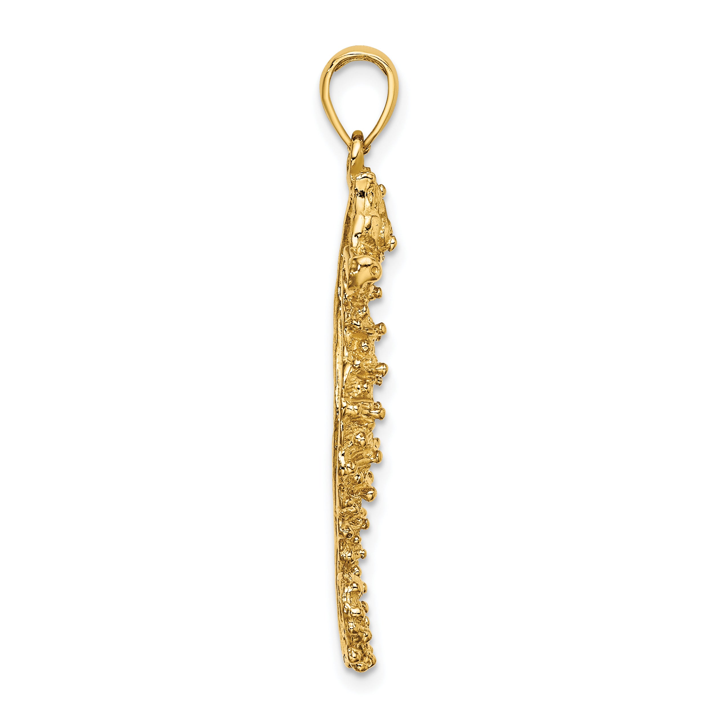 14K Textured Seahorse Charm Secondary image