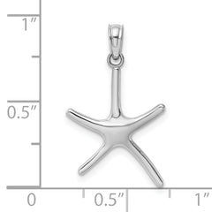 14K White Gold Dancing Starfish Charm
