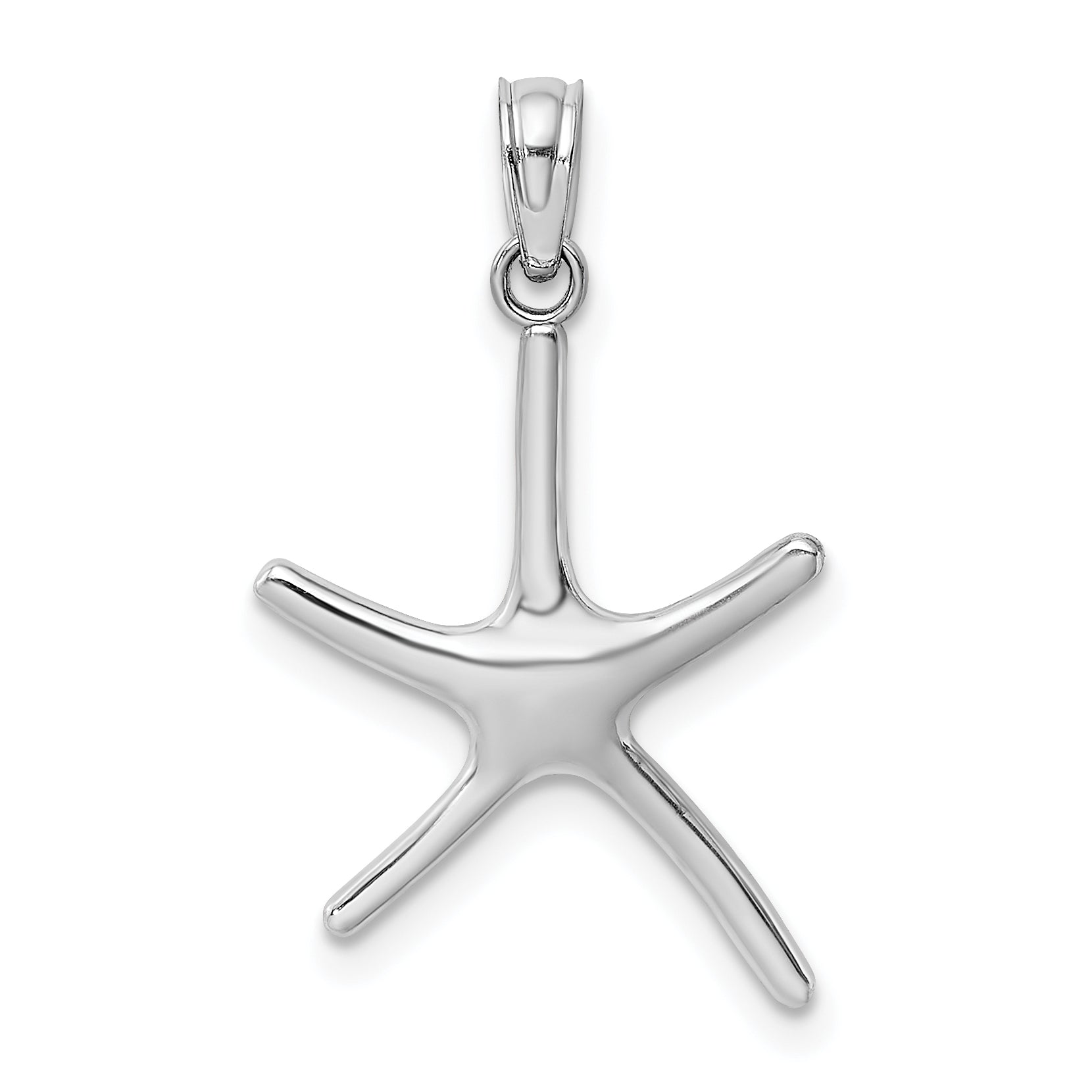 14K White Gold Dancing Starfish Charm Main image