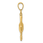 14K 3-D Pelican Standing Charm