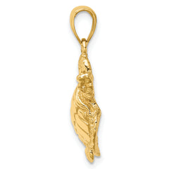 14K Textured Sea Turtle Charm