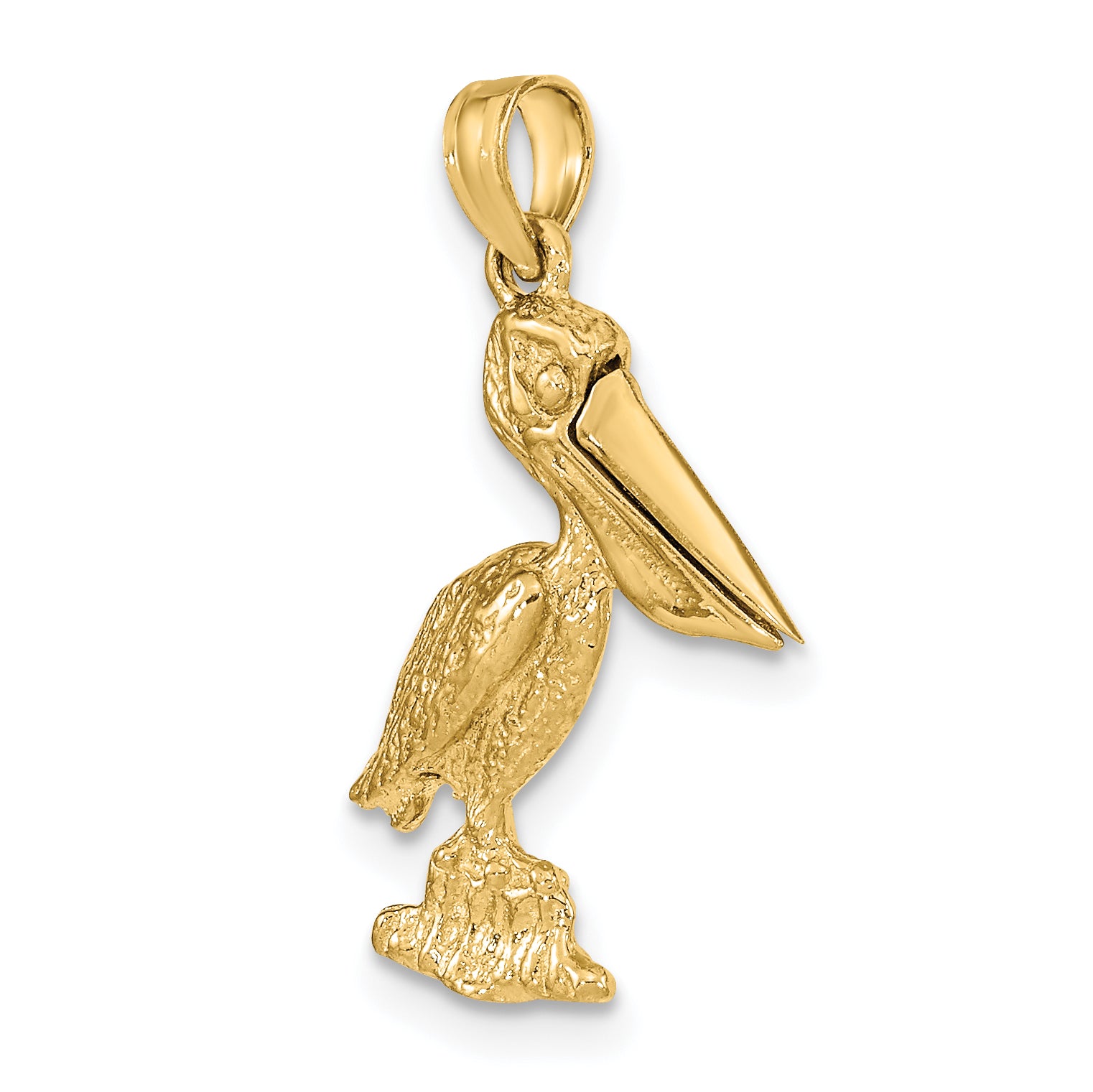 14K 3-D Standing Pelican with Moveable Mouth Charm