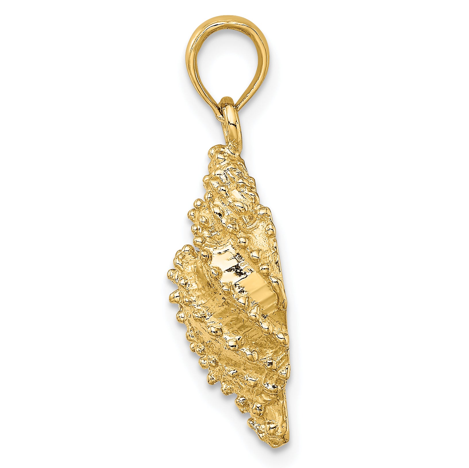 14K Textured Conch Shell Charm Secondary image