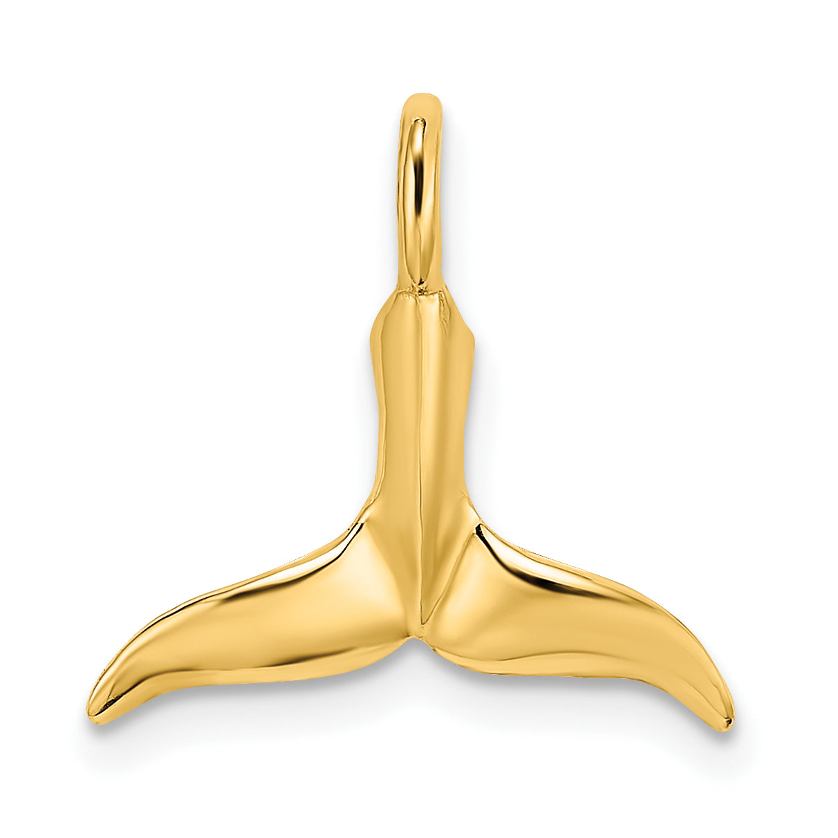 14K 3-D Polished Whale Tail Chain Slide Main image