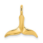 14K 3-D Polished Whale Tail Chain Slide