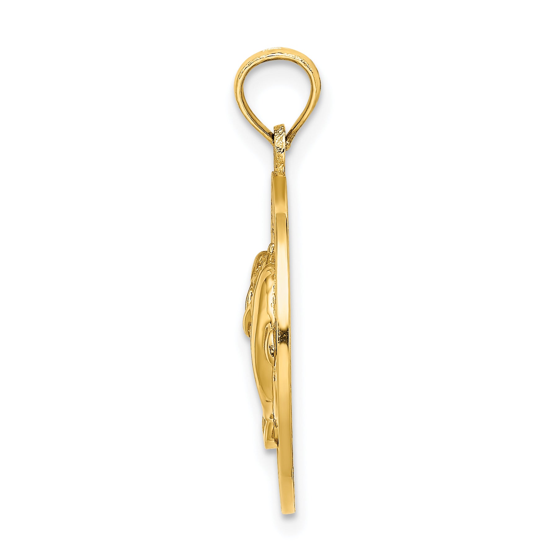14K BEAUFORT SC w/Dolphins Circle Charm Secondary image