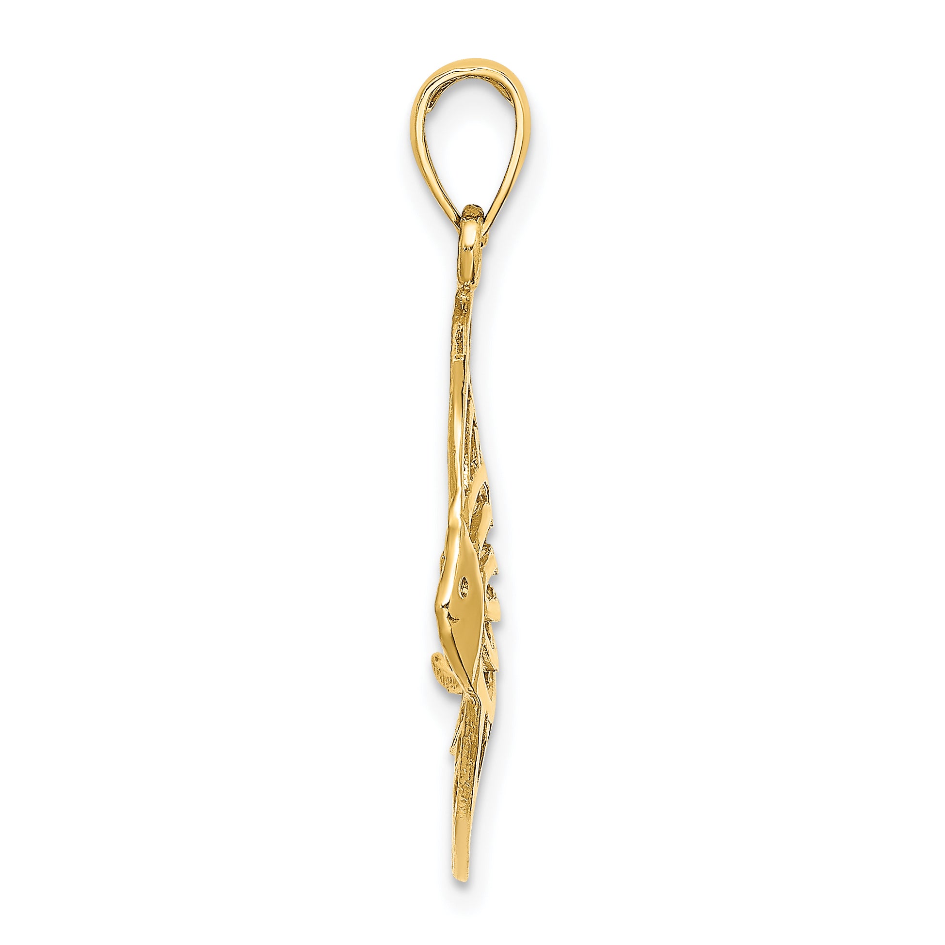 14K Cut-Out Angelfish Charm Secondary image