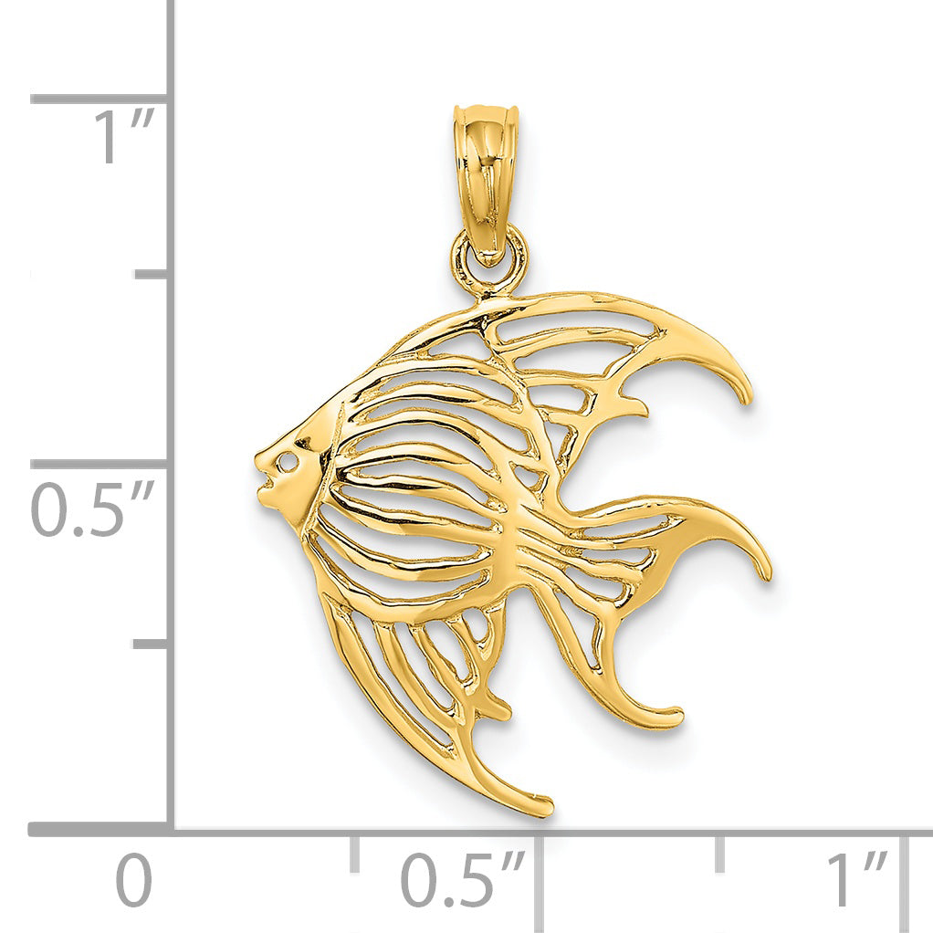 14K Cut-Out Angelfish Charm